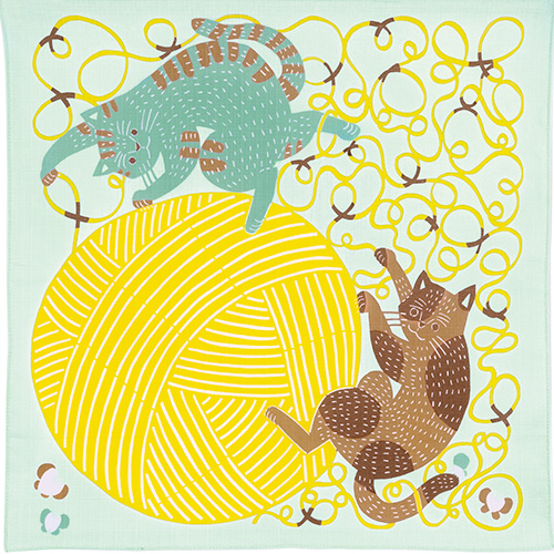 kata kata　ネコと毛糸